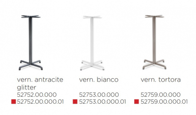 Подстолье металлическое барное Nardi Calice Alu High Special алюминий антрацит Фото 3