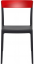 Стул пластиковый Siesta Contract Flash стеклопластик, поликарбонат черный, красный Фото 5