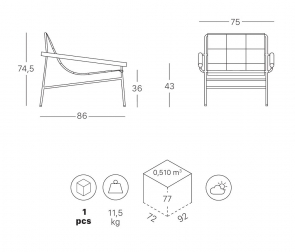 Кресло лаунж металлическое-thumbs-Фото3