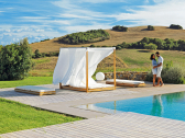 Шатер с лежаками Ethimo Essenza сталь, тик, ткань натуральный,белый Фото 6