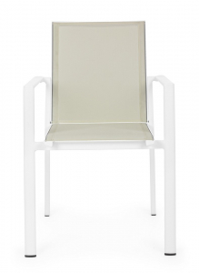 Кресло текстиленовое Garden Relax Konnor алюминий, текстилен белый Фото 4