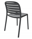 Стул пластиковый PAPATYA Tarabya-S стеклопластик антрацит Фото 5