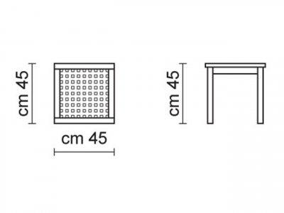 Стол деревянный кофейный Amici Atos Table Green ироко Фото 2