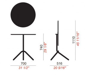 Стол обеденный металлический складной-thumbs-Фото3