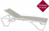 Шезлонг-лежак металлический Balliu Etna алюминий, текстилен Фото 1