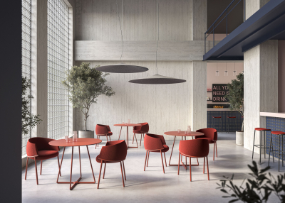 Кресло металлическое c обивкой Scab Design Koala сталь, технополимер, шерсть красный Фото 10