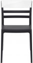 Стул пластиковый Siesta Contract Mone стеклопластик, поликарбонат черный, прозрачный Фото 5
