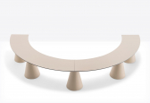 Скамейка полукруглая пластиковая PEDRALI Ikon Bench стеклопластик, компакт-ламинат HPL Фото 7