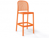 Стул пластиковый барный Gaber Panama металл, технополимер оранжевый Фото 1
