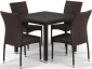 Комплект плетеной мебели Afina T257A/Y380A-W53 Brown 4Pcs искусственный ротанг, сталь, ткань коричневый Фото 1