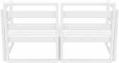 Диван пластиковый двухместный с подушками Siesta Contract Mykonos стеклопластик, полиэстер белый, бежевый Фото 10