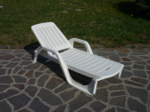 Шезлонг-лежак пластиковый BiRattan Zanzibar пластик белый Фото 5