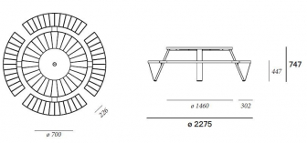 Стол деревянный со скамейками-thumbs-Фото3