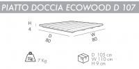 Поддон для уличного душа Ecowood D 107