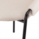 Стул металлический с обивкой Tagliamento Lok сталь, букле черный, бежевый Фото 9