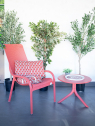 Лаунж-кресло пластиковое Nardi Net Lounge стеклопластик коралловый Фото 28