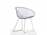 Кресло прозрачное на полозьях PEDRALI Gliss сталь, поликарбонат прозрачный Фото 7