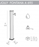 Душ уличный для ног Jolly Fontana A 695