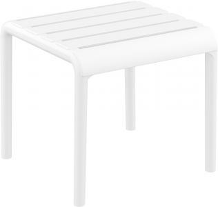 Столик пластиковый журнальный Siesta Contract Paris Side Table стеклопластик белый Фото 1