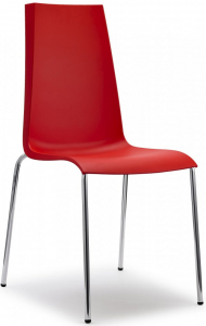 Стул пластиковый Scab Design Mannequin 4 legs сталь, полипропилен хром, красный Фото 1