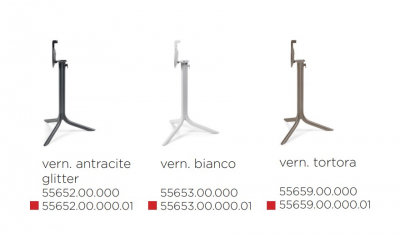 Подстолье металлическое складное Nardi Flute алюминий антрацит Фото 3