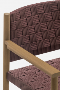 Кресло деревянное плетеное PEDRALI Griante тик, роуп натуральный, кофе Фото 10