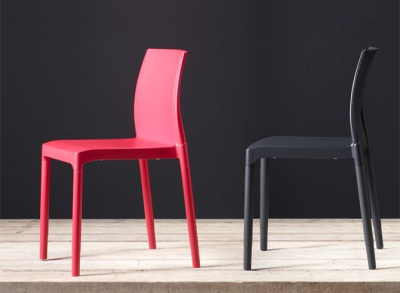Стул пластиковый Scab Design Chloe Trend Chair Mon Amour алюминий, технополимер красный Фото 4