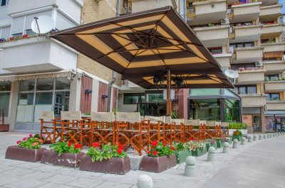 Gemelli Split Зонт профессиональный двухкупольный 4х8 м
