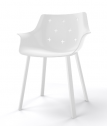 Кресло пластиковое Gaber More NA металл, технополимер белый Фото 1