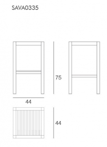 Табурет деревянный барный Giardino Di Legno Savana тик Фото 2