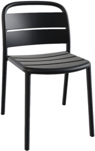 Стул пластиковый PAPATYA Balat-S стеклопластик антрацит Фото 1