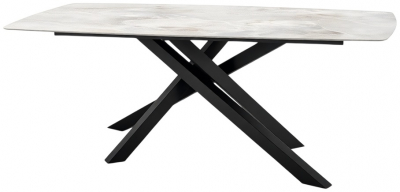 Стол ламинированный обеденный Grattoni Milo сталь, компакт-ламинат HPL черный, светло-серый Фото 1