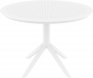 Стол пластиковый Siesta Contract Sky Table Ø105 сталь, пластик белый Фото 6
