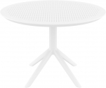 Стол пластиковый Siesta Contract Sky Table Ø105 сталь, пластик белый Фото 6
