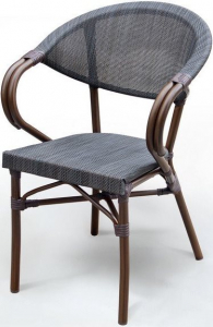 Кресло на металлокаркасе Afina D2003S-AD64 Brown текстилен, алюминий коричневый, графит Фото 1