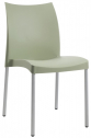 Стул пластиковый PAPATYA Marvel-S алюминий, стеклопластик сатинированный алюминий, светло-зеленый Фото 1