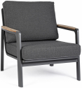 Кресло металлическое с подушками Garden Relax Jalisco алюминий, тик, акрил антрацит, тик, темно-серый Фото 1