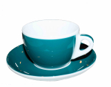 Кофейная пара для эспрессо Ancap Verona Millecolori фарфор морская волна, деколь чашка, ручка, блюдце Фото 4