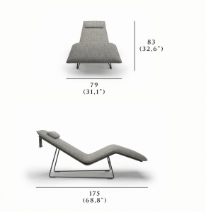 Шезлонг плетеный с матрасом SNOC Veu Terra алюминий, искусственный ротанг, олефин коричневый Фото 2