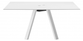 Стол с каналом для протяжки проводов PEDRALI Arki-Table CCO сталь, алюминий, компакт-ламинат HPL белый Фото 1