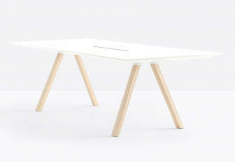 Стол с каналом для протяжки проводов Arki-Table CC Wood