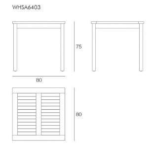 Стол деревянный обеденный Giardino Di Legno White Sand тик Фото 2